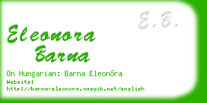 eleonora barna business card